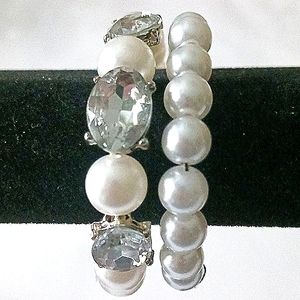 BRACELETS PEARL 2 PIECE SET